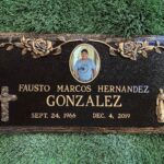 Bronze markers and plaques for graves and memorials